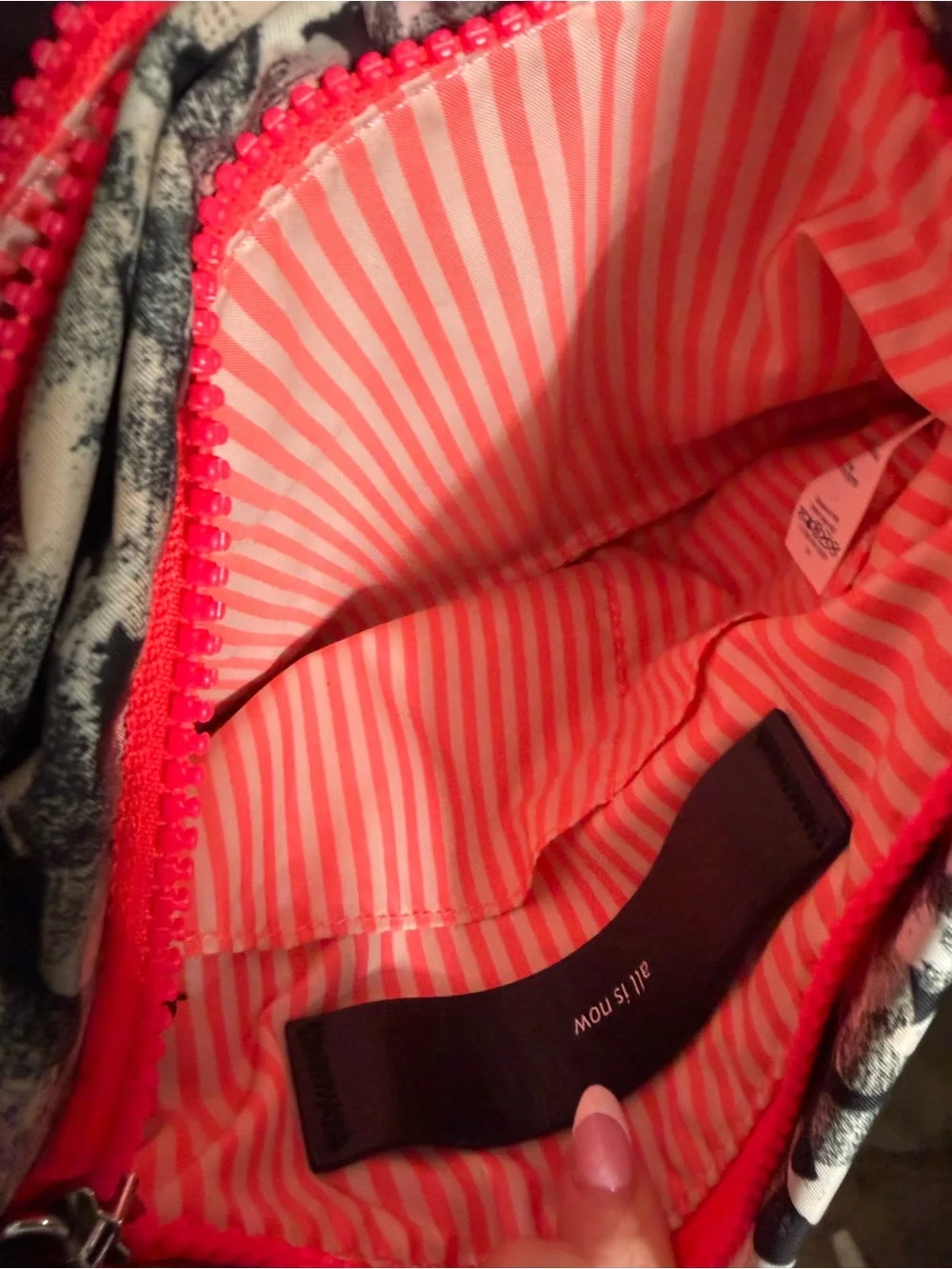 lululemon athletica Printed Cosmetic Bag - Black & Blush